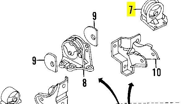 Подушка двигуна задня MB844289 Mitsubishi