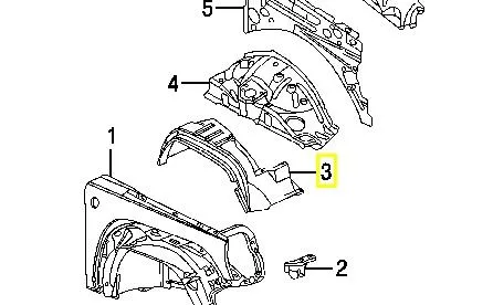Підкрилок передній правий 55156790AD Chrysler