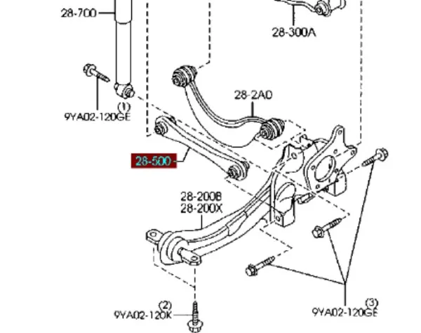 1061668 Ford Важіль задньої підвіски поперечний