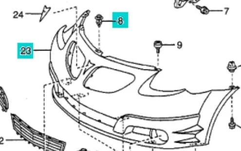 Передній бампер 88973374 General Motors
