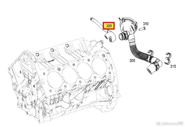 Купити A1560100282 Mercedes Шланг для видалення повітря