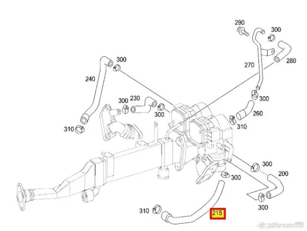 Трубка відводу картерних газів Mercedes A6282031882