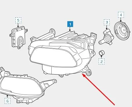 Фара права 68102848AE Chrysler