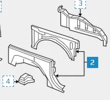 Крило заднє ліве 55397015AC Chrysler