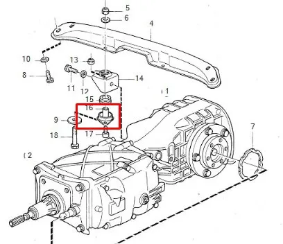 Подушка коробки передач 3298491 Volvo