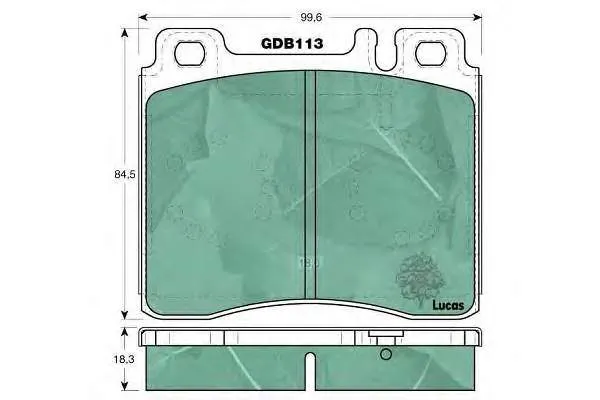 Передні тормозні колодки GDB113 Lucas