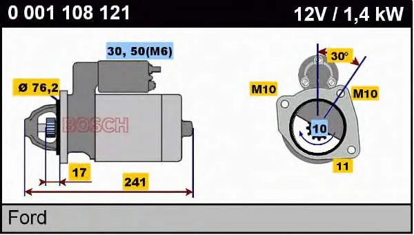 Стартер 0001108121 Bosch