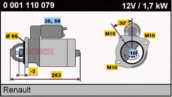 Стартер 0001110079 Bosch
