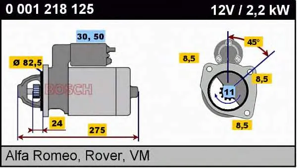Стартер 0001218125 Bosch