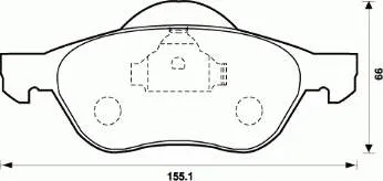 Передні тормозні колодки 573016B Jurid/Bendix