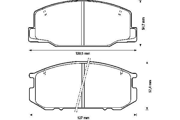 Передні тормозні колодки 572305B Jurid/Bendix