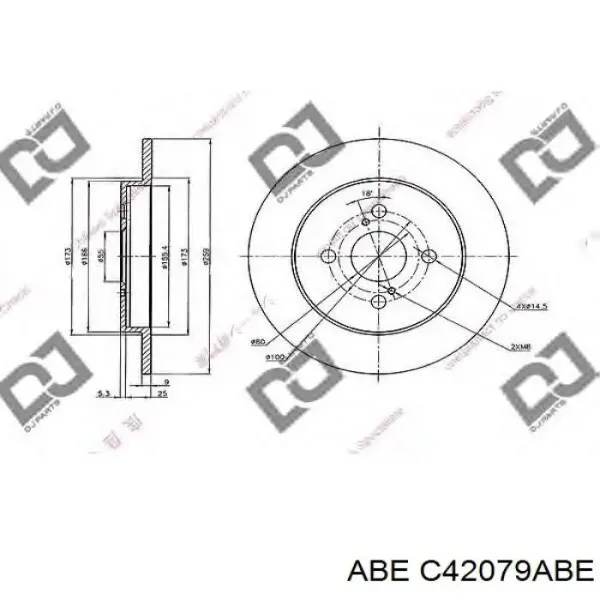 Задні дискові гальма ABE C42079ABE ціна, від