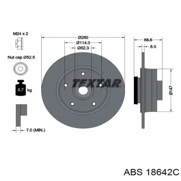Гальмівні диски 61722BAP Aplus
