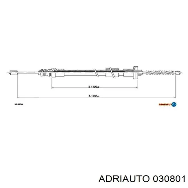 Трос капота 030801 Adriauto