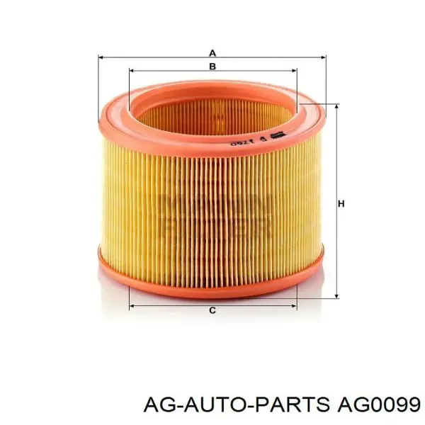 Повітряний фільтр AG0099 AG