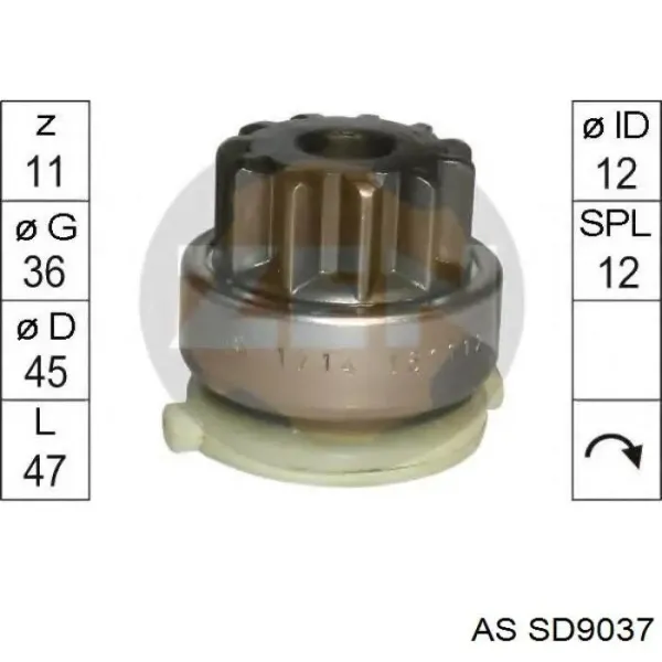 Бендикс стартера 1714 ZEN