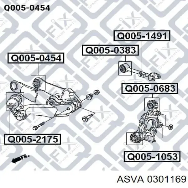 Сайлентблок заднього нижнього важеля RRD8941 Caster