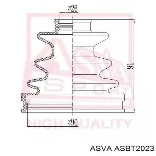 Пильник ШРУСа зовнішній ASBT2023 Asva