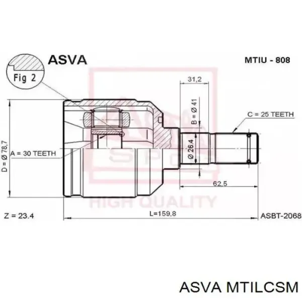 ШРКШ внутрішній, передній, лівий MTILCSM Asva