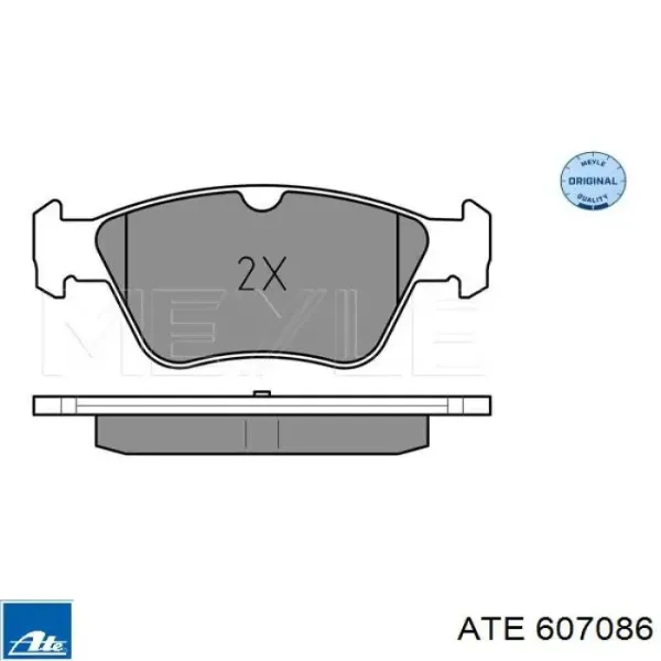 Передні тормозні колодки 607086 ATE
