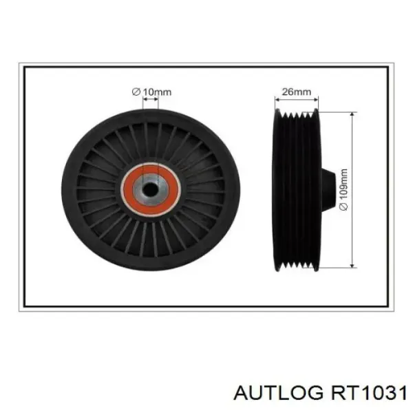 Ролик приводного ременя, паразитний 1002350 Autotechteile