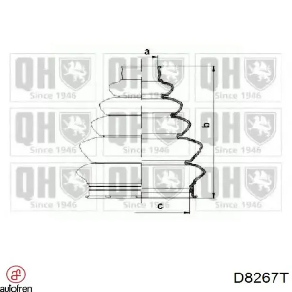 Купити D8267T Autofren Пильник шарніра приводу
