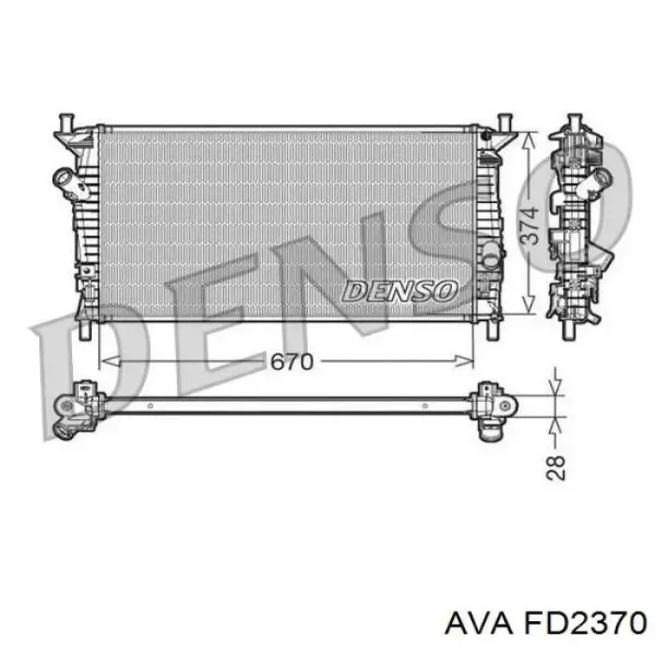 Радіатор FD2370 AVA