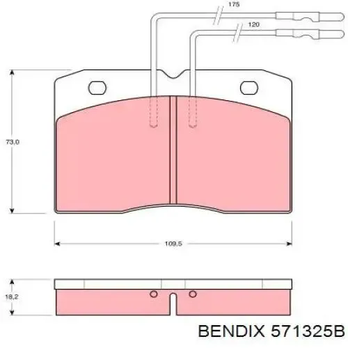 Передні тормозні колодки 571325B Jurid/Bendix