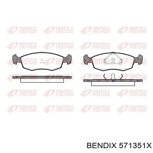 Передні тормозні колодки 571351X Jurid/Bendix