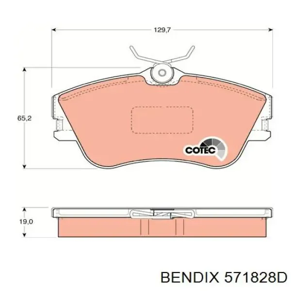 Передні тормозні колодки 571828D Jurid/Bendix