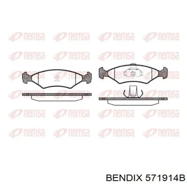 Передні тормозні колодки 571914B Jurid/Bendix