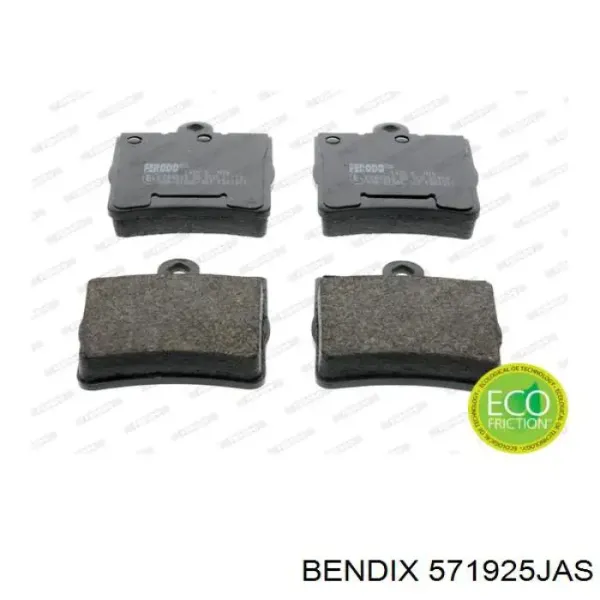 Задні гальмівні колодки 571925JAS Jurid/Bendix