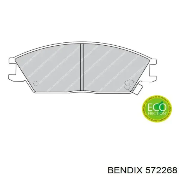Передні тормозні колодки 572268 Jurid/Bendix