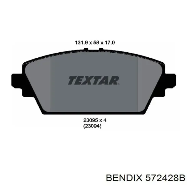 Передні тормозні колодки 572428B Jurid/Bendix