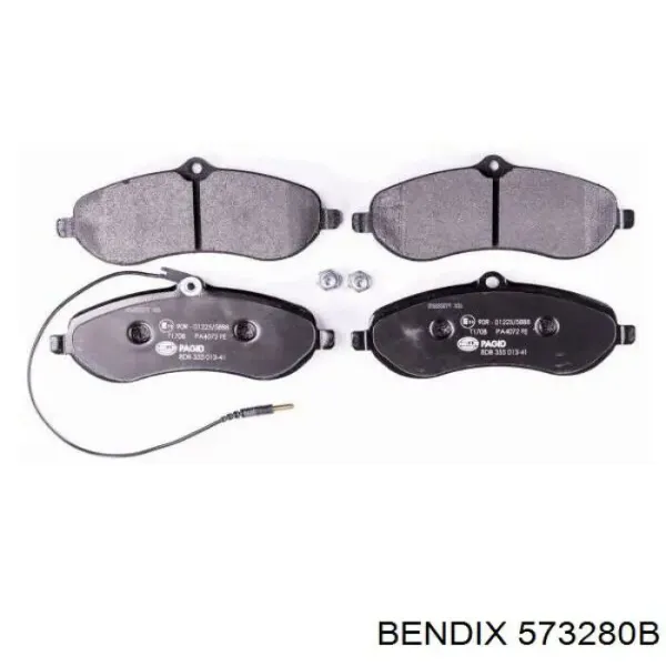 Передні тормозні колодки 573280B Jurid/Bendix