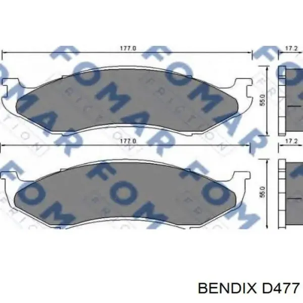 Передні тормозні колодки D477 Jurid/Bendix