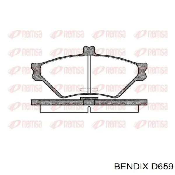 Передні тормозні колодки D659 Jurid/Bendix