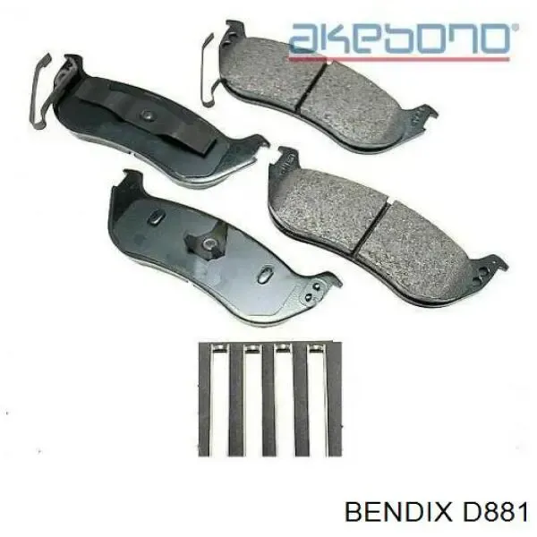 Задні гальмівні колодки D881 Jurid/Bendix