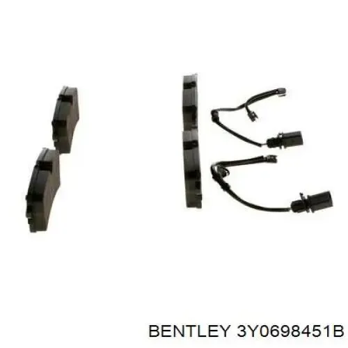 Задні гальмівні колодки 3Y0698451B Bentley