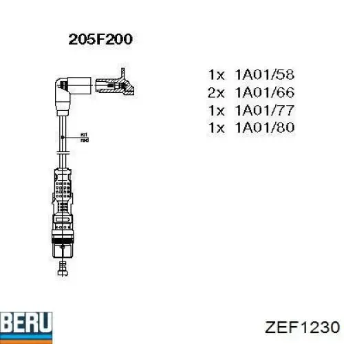 Високовольтні дроти ZEF1230 Beru