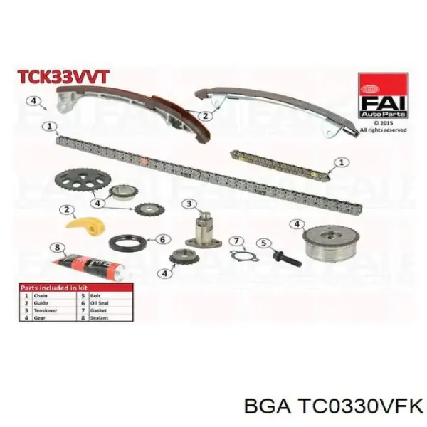 Комплект ланцюга ГРМ TC0330VFK BGA