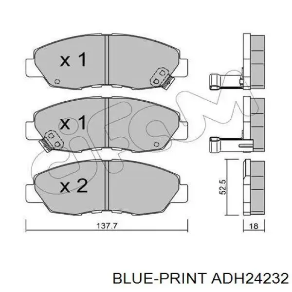 Передні тормозні колодки T2111030 Toko cars