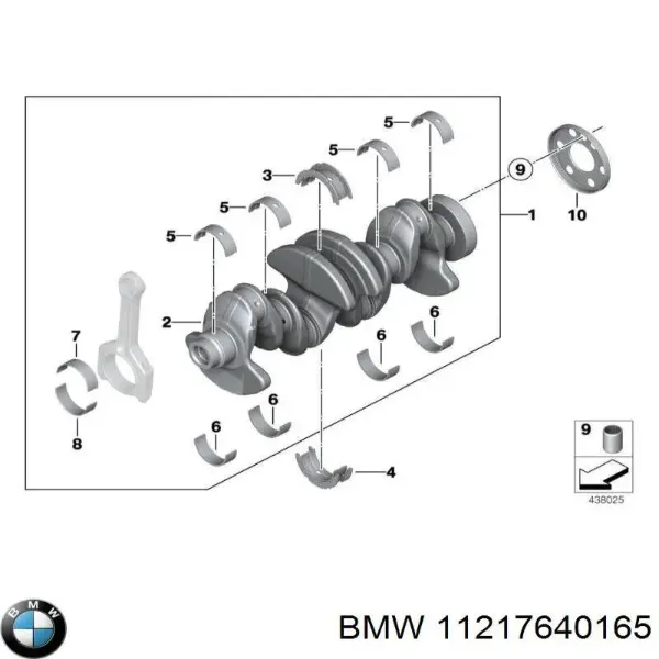 Колінвал 11217640165 BMW