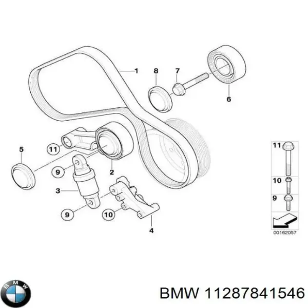 Натяжний ролик 11287841546 BMW
