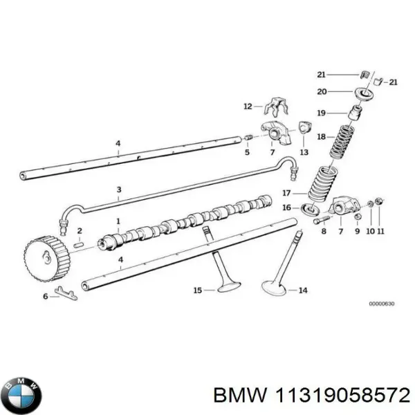 Розподільний вал 11319058572 BMW