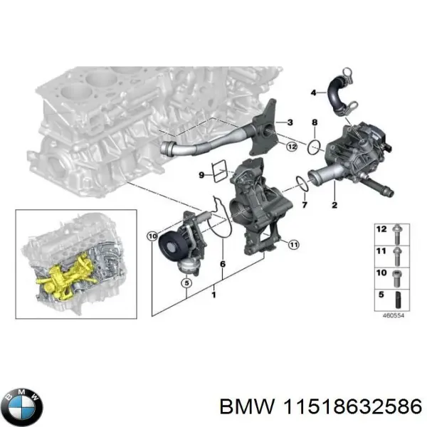 Прокладка водяної помпи 11518632586 BMW