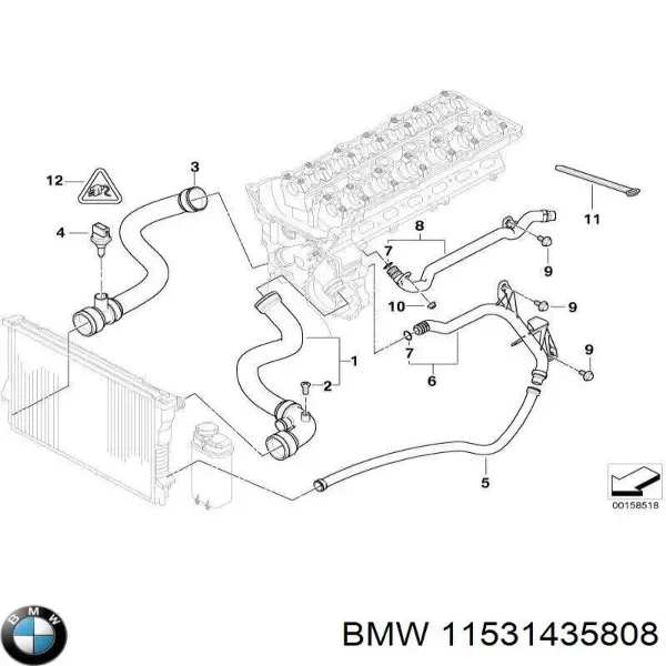 Прокладка кришки горловини, маслозаливної 11531435808 BMW