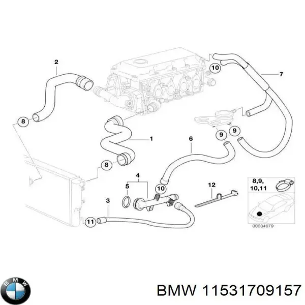 Прокладка водяної помпи 11531709157 BMW