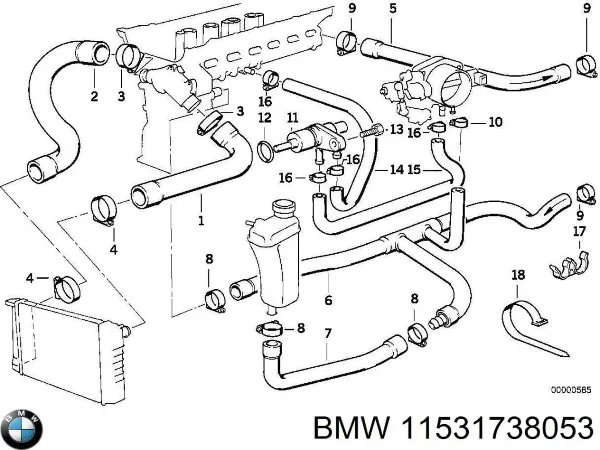 Патрубок термостата 11531738053 BMW