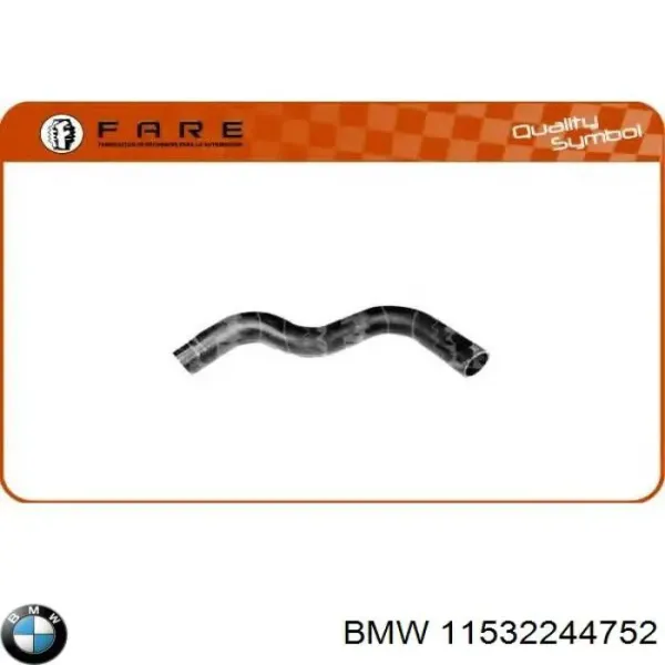 Шланг/патрубок радіатора охолодження, верхній 11532244752 BMW